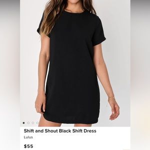 Lulu’s Black Shift Dress - size small